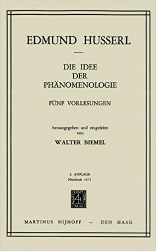 husserl - fenomenoloji üzerine beş ders