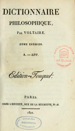 voltaire felsefe sözlüğü