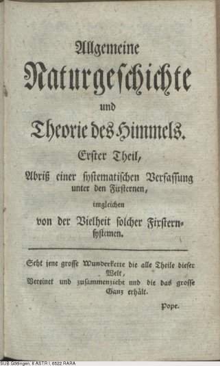 kant - gökler kuramı